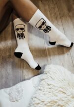 Biele ponožky KARL – Obrázok 2