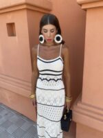 Biele háčkované šaty na ramienka Bells – Obrázok 6