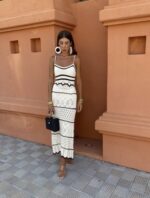 Biele háčkované šaty na ramienka Bells