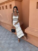 Biele háčkované šaty na ramienka Bells – Obrázok 7