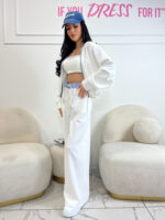 Športovo-elegantný biely komplet MILU – Obrázok 3