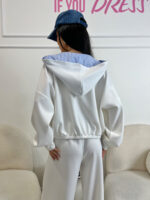 Športovo-elegantný biely komplet MILU – Obrázok 7