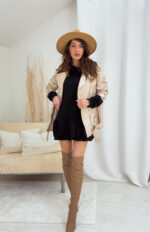 Čierna mikina/šaty s volánom STELLA