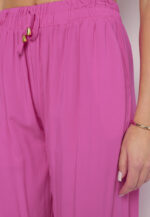 Rúžové voľné nohavice Klarisa – Obrázok 4